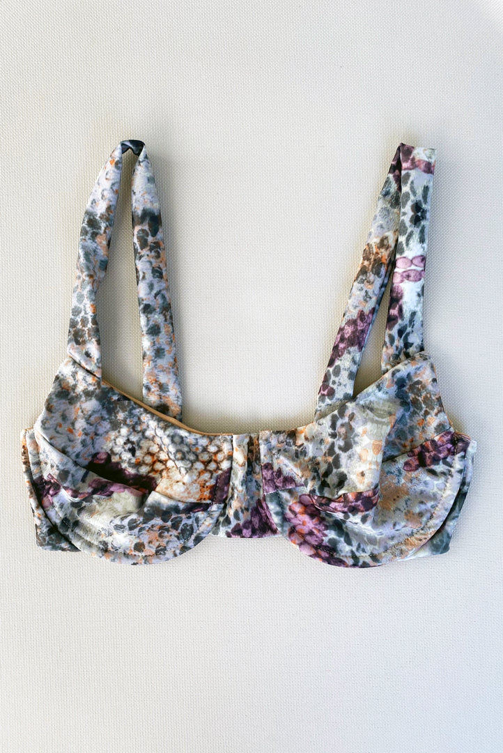 CELINE BUSTIER BIKINI TOP - ECO SNAKE SKIN
