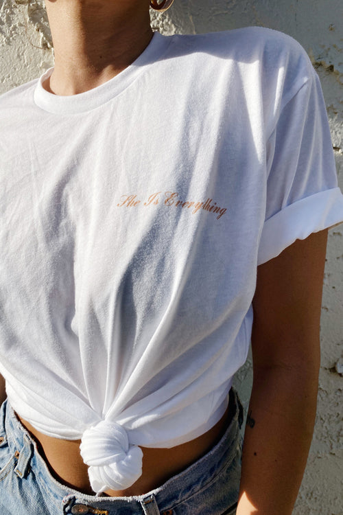 'SHE IS EVERYTHING' GIVING BACK TEE